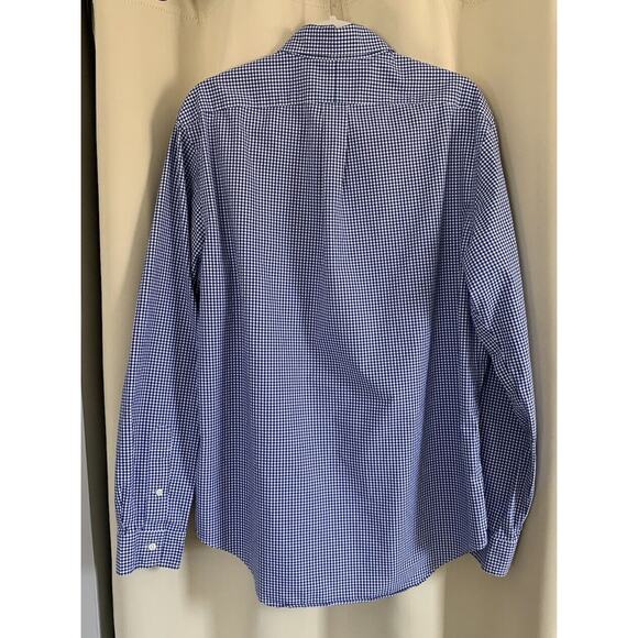 POLO RALPH LAUREN Men’s Long Sleeve Button Up Shirt Size Large Blue White Check - Picture 3 of 16